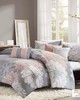 Olliix Lola 6 Piece Printed Duvet Cover Set Grey/Peach