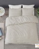 Olliix Amaya 3 Piece Cotton Seersucker Duvet Cover Set Ivory