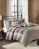 Olliix Ridge 6 Piece Herringbone Duvet Cover Set Neutral