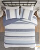 Olliix Allegany 3 Piece Jacquard Duvet Cover Set Blue