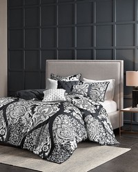 Vienna 6 Piece Printed Duvet Cover Set Black Full Queen by   