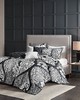 Olliix Vienna 6 Piece Printed Duvet Cover Set Black