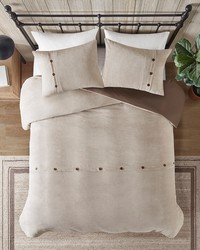 Andes 3 Piece Corduroy Duvet Cover Set Tan King by   