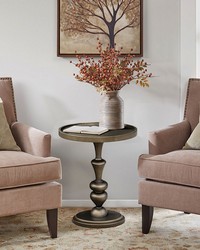 Del Mar Pedestal Accent Table Bronze by  Kasmir 