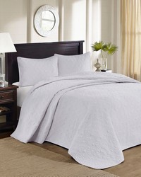 Quebec Reversible Bedspread Set White Queen by   