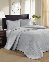 Quebec Reversible Bedspread Set Grey Queen by   