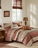 Olliix Taos 6 Piece Printed Quilt Set with Throw Pillows Spice