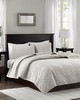 Olliix Harper 3 Piece Velvet Quilt Set Ivory