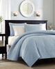 Olliix Quebec Reversible Quilt Set Blue