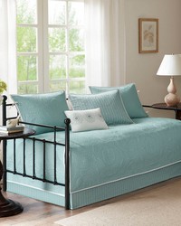 Peyton 6 Piece Reversible Daybed Cover Set Blue by   