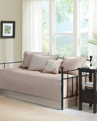 Quebec 6 Piece Reversible Daybed Cover Set Khaki by   