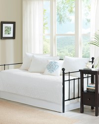 Quebec 6 Piece Reversible Daybed Cover Set White by   