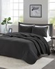 Olliix Keaton 3 Piece Quilt Set Black