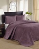 Olliix Quebec Reversible Bedspread Set Purple