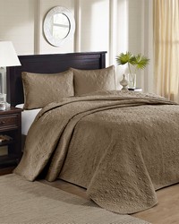 Quebec Reversible Bedspread Set Mocha Queen by   