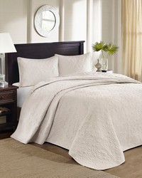 Quebec Reversible Bedspread Set Cream Queen by   