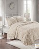 Olliix Sabrina 3 piece Tufted Cotton  bedspread  set Taupe