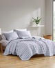 Olliix Harlow 3 Piece Reversible Matelasse Coverlet Set Grey