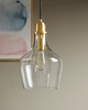 Olliix Auburn Bell Shaped Glass Pendant Gold/Clear