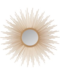 Fiore Sunburst Wall Decor Mirror 29.5inD Gold by   