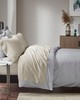 Olliix 1500 Thread Count Cotton Blend 4 PC Sheet Set Ivory