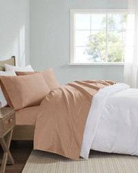 600 Thread Count Pima Cotton Sheet Set Rose Gold Queen by   