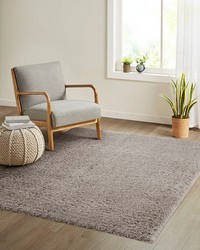 Camdyn Super Soft Polyester Shag Area Rug Grey by   