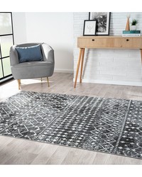 Hannah Moroccan Global Woven Area Rug Charcoal by   