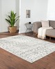 Olliix Hannah Moroccan Global Woven Area Rug Light Grey/Cream