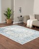 Olliix Frances Medallion Woven Area Rug Blue