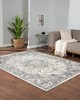 Olliix Frances Medallion Woven Area Rug Grey