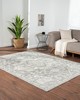 Olliix Asher Distressed Medallion Woven Area Rug Cream/Grey