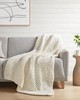 Olliix Chunky Double Knit Handmade Throw Ivory