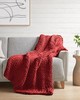 Olliix Chunky Double Knit Handmade Throw Red