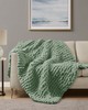 Olliix Chenille Chunky Knit Throw Sage Green