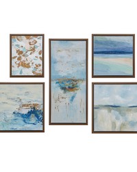 Blue Horizon 5piece Gallery Framed Canvas Wall Art Set Blue Multi by   