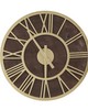 Olliix Mason 23.6in Wood Wall Clock Brown/Gold