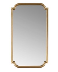 Adelaide Gold Scalloped Wood Wall Mirror Gold by   