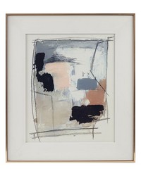 Abstract Reveal Framed Glass and Gallery Matted Wall Art Neutral by   