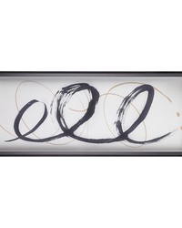 Abstract Ambit Framed Glass Wall Art Black by   