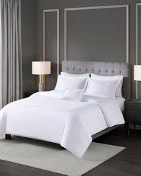 500 Thread Count Luxury Collection 100 Cotton Sateen Embroidered Duvet Cover Set White White Full Queen by   