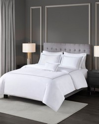 500 Thread Count Luxury Collection 100 Cotton Sateen Embroidered Duvet Cover Set White Grey Full Queen by   