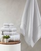 Olliix Splendor 1000gsm 100% Cotton 6 Piece Towel Set White