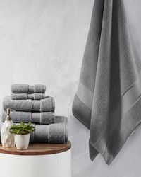 Splendor 1000gsm 100 Cotton 6 Piece Towel Set Charcoal by   