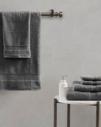Luce 100 Egyptian Cotton 6 Piece Towel Set Charcoal by   