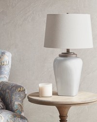 Jemma Ceramic Table Lamp White by   