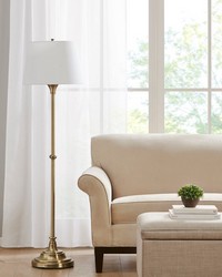 Athena Floor Lamp 59inH Antique Brass by   