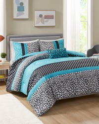 Chloe Comforter Set Teal King by   