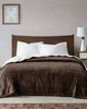 Olliix Ultra Soft Plush Reverses to Berber Heated Blanket Brown