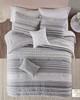 Olliix Calum Cotton Comforter Set Grey